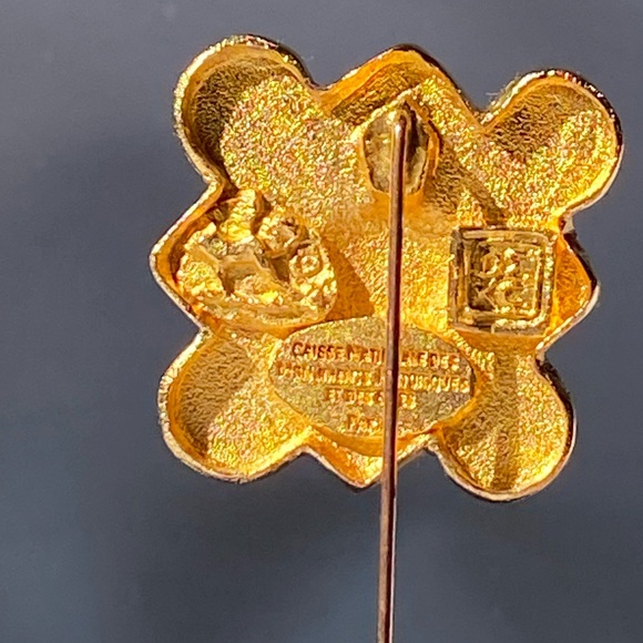 Rare French Historical Reproduction Gold Plated Stick Pin Signed - Picture 3 of 11